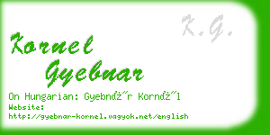 kornel gyebnar business card